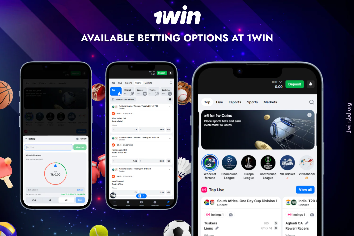 Bookmaker 1win offers players from Bangladesh a wide range of sports betting opportunities, providing comfortable betting on suitable conditions
